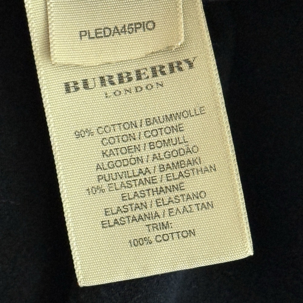 Burberry London Shirt Womens Large Long Sleeve Black Nova Check Elbow Patch READ - Picture 4 of 13